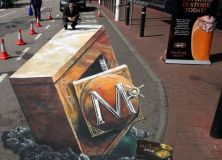 Magnum Gold Ice cream 3d street art