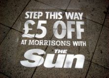 The Sun and Morrisons Chalk Advertising