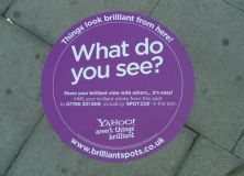Yahoo! Guerrilla Pavement Sticker campaign